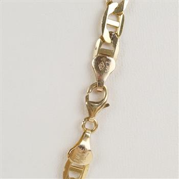 14kt Gold Mariner Link Chain Necklace