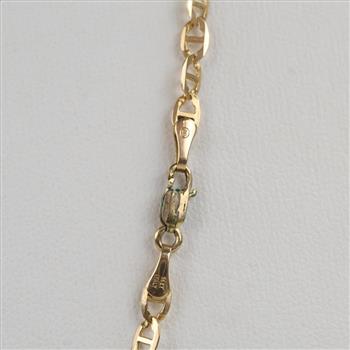 14kt Gold Mariner Link Necklace