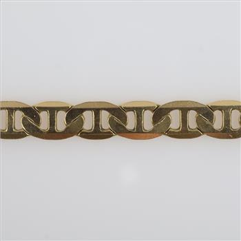 14kt Gold Mariner Link Necklace- Evaluated by our Certified Gemologist-AGS/GIA