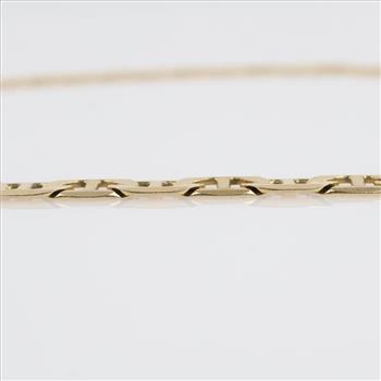 14kt Gold Mariner Link Necklace- Evaluated by our Certified Gemologist-AGS/GIA