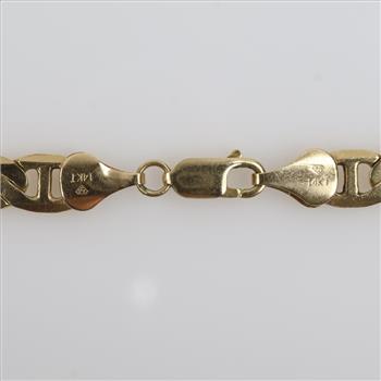 14kt Gold Mariner Link Necklace- Evaluated by our Certified Gemologist-AGS/GIA
