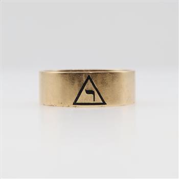 14kt Gold Masonic Band
