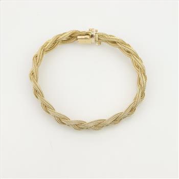 14kt Gold Mesh Braided Bracelet