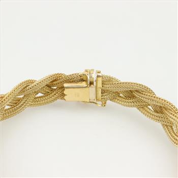 14kt Gold Mesh Braided Bracelet