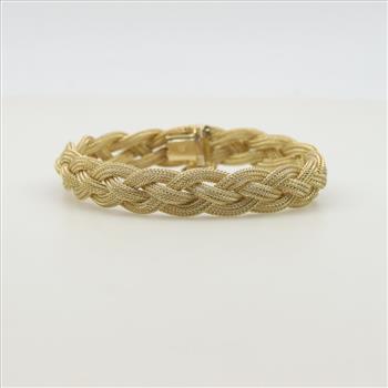 14kt Gold Mesh Braided Bracelet
