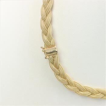 14kt Gold Mesh Braided Necklace