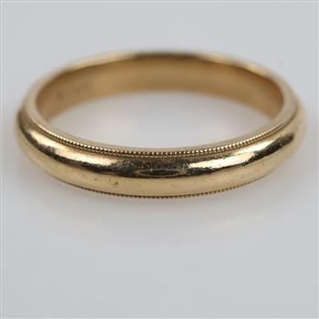 14kt Gold Milgrain Band