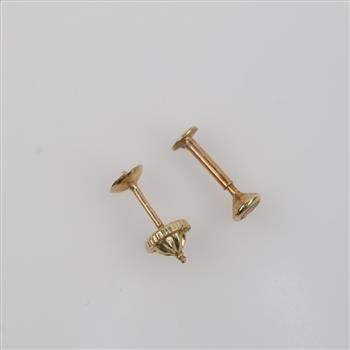 14kt Gold Mismatched Earrings, 2 Pieces