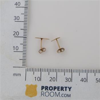 14kt Gold Mismatched Earrings, 2 Pieces