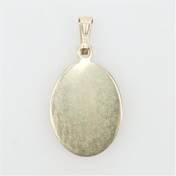 14kt Gold Mother And Child Engraved Pendant