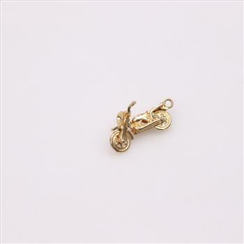 14kt Gold Motorcycle Pendant