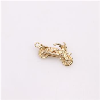14kt Gold Motorcycle Pendant