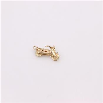 14kt Gold Motorcycle Pendant