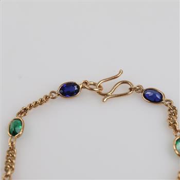 14kt Gold Multi Color Bracelet