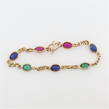 14kt Gold Multi-Color Bracelet