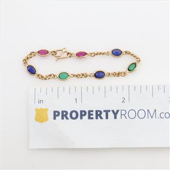 14kt Gold Multi-Color Bracelet