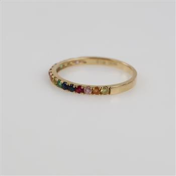 14kt Gold Multi-Color Stone Band