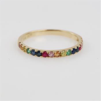 14kt Gold Multi-Color Stone Band