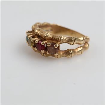 14kt Gold Multi-Color Stone Ring