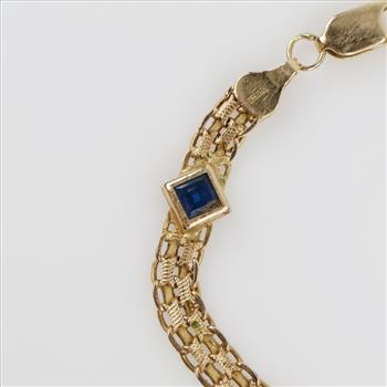 14kt Gold Multicolored Stone Bracelet