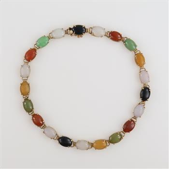 14kt Gold Multicolored Stone Bracelet
