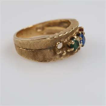 14kt Gold Multicolored Stone Ring