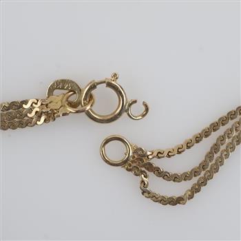 14kt Gold Multi-Strand Serpentine Link Bracelet