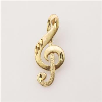 14KT Gold Music Note Pendant