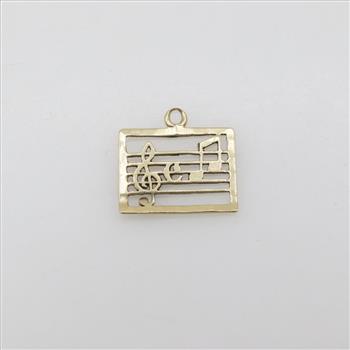 14kt Gold Music Notes Pendant