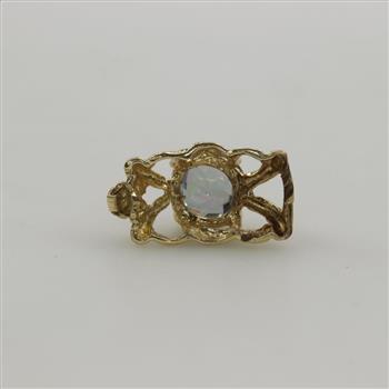 14kt Gold Mystic Topaz Link