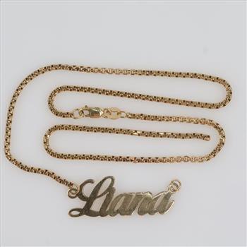 14kt Gold Name Neckalce