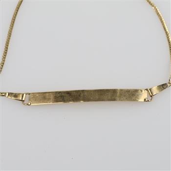 14kt Gold Name Plate Bracelet