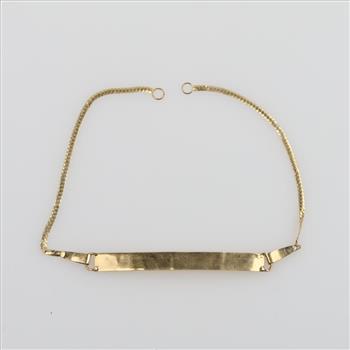 14kt Gold Name Plate Bracelet