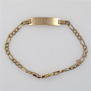 14kt Gold Name Plate Bracelet