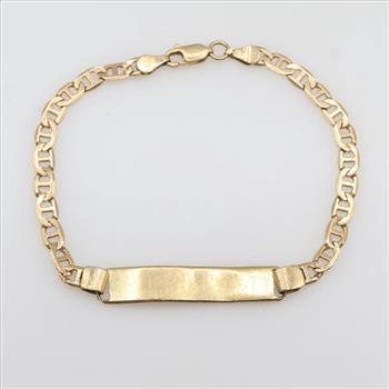 14kt Gold Name Plate Bracelet