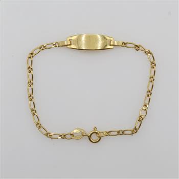 14kt Gold Name Plate Bracelet