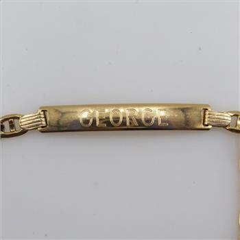 14kt Gold Name Plate Bracelet