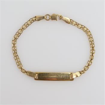 14kt Gold Name Plate Bracelet