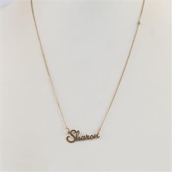 14kt Gold Necklace 10kt Gold Name Pendant