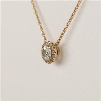 14kt Gold Necklace And Diamond Pendant