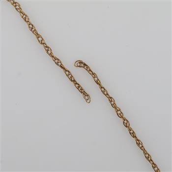 14kt Gold Necklace With 10kt Gold Name Pendant