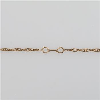 14kt Gold Necklace With 10kt Gold Name Pendant