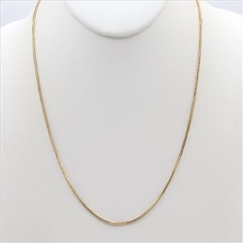 14kt Gold Necklace With Sterling Silver Clasp