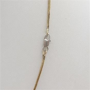 14kt Gold Necklace With Sterling Silver Clasp