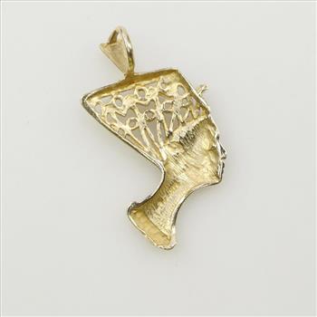 14kt Gold Nefertiti Head Pendant