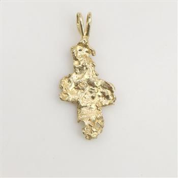 14kt Gold Nugget Pendant