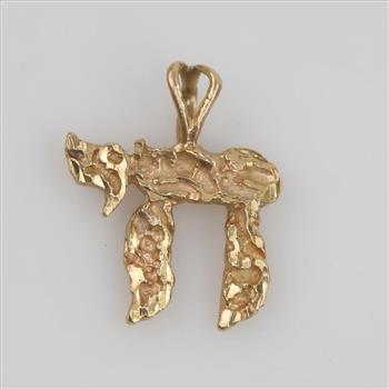 14kt Gold Nugget Pendant