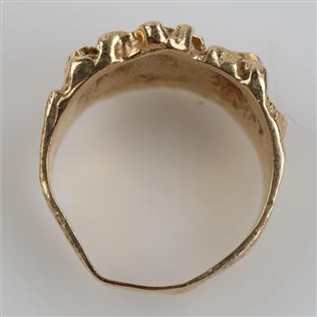 14kt Gold Nugget Style Ring