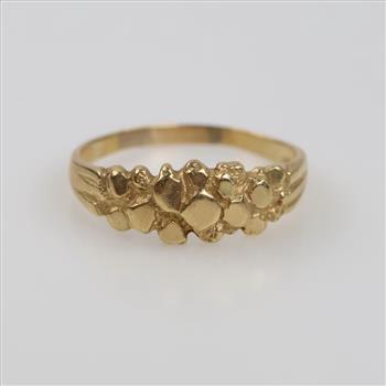 14kt Gold Nugget Style Ring
