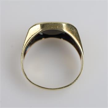14kt Gold Onyx Black Signet Ring